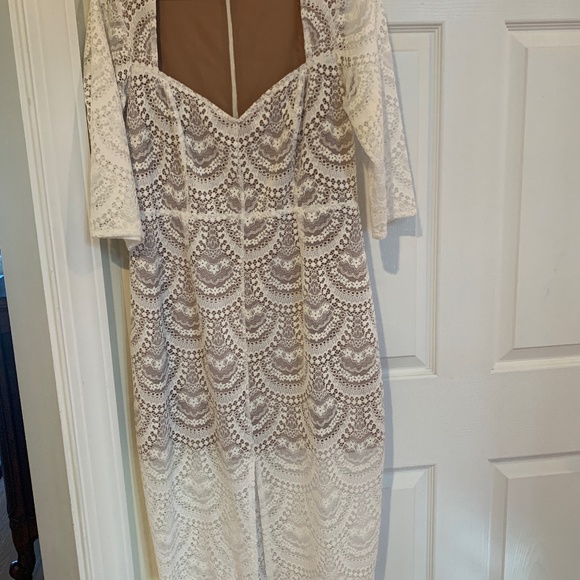 For the Love of Lemons White Lace Dress - Picture 1 of 5